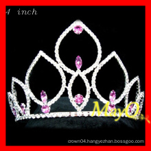 Pink Crystal Pageant Tiara, Small Princess Crown